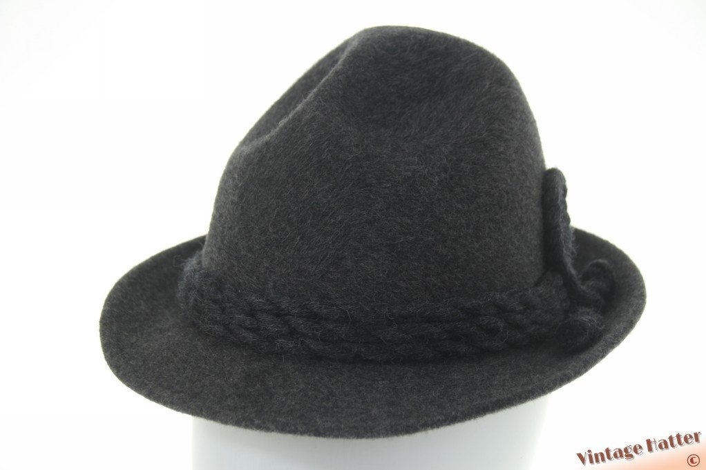 Vintage Beierse jachthoed CandA grijs wolvilt 54,5 = XS, Kleding | Heren, Hoed, Ophalen of Verzenden, Canda (C&A), 57 cm (M, 7⅛ inch) of minder