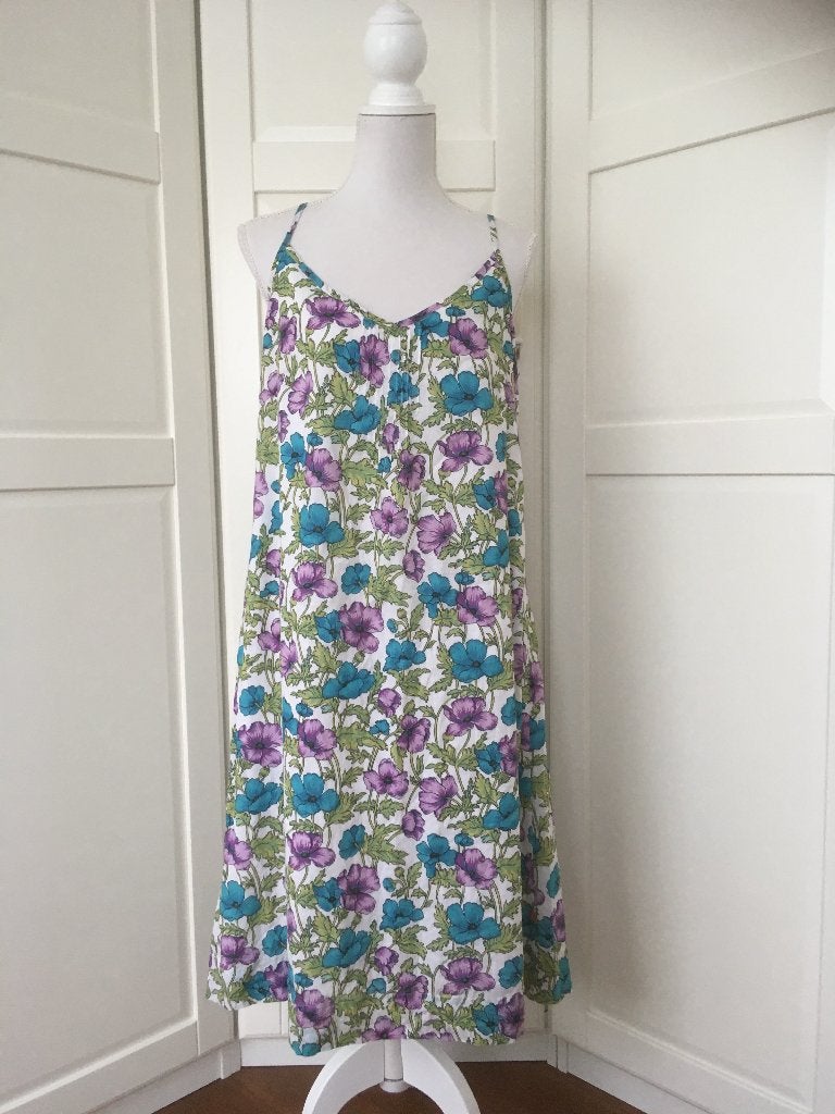 Jackpot witte floral anemonen mouwloze midi jurk, maat 40 M, Maat 38/40 (M), Wit, Jackpot, Ophalen of Verzenden
