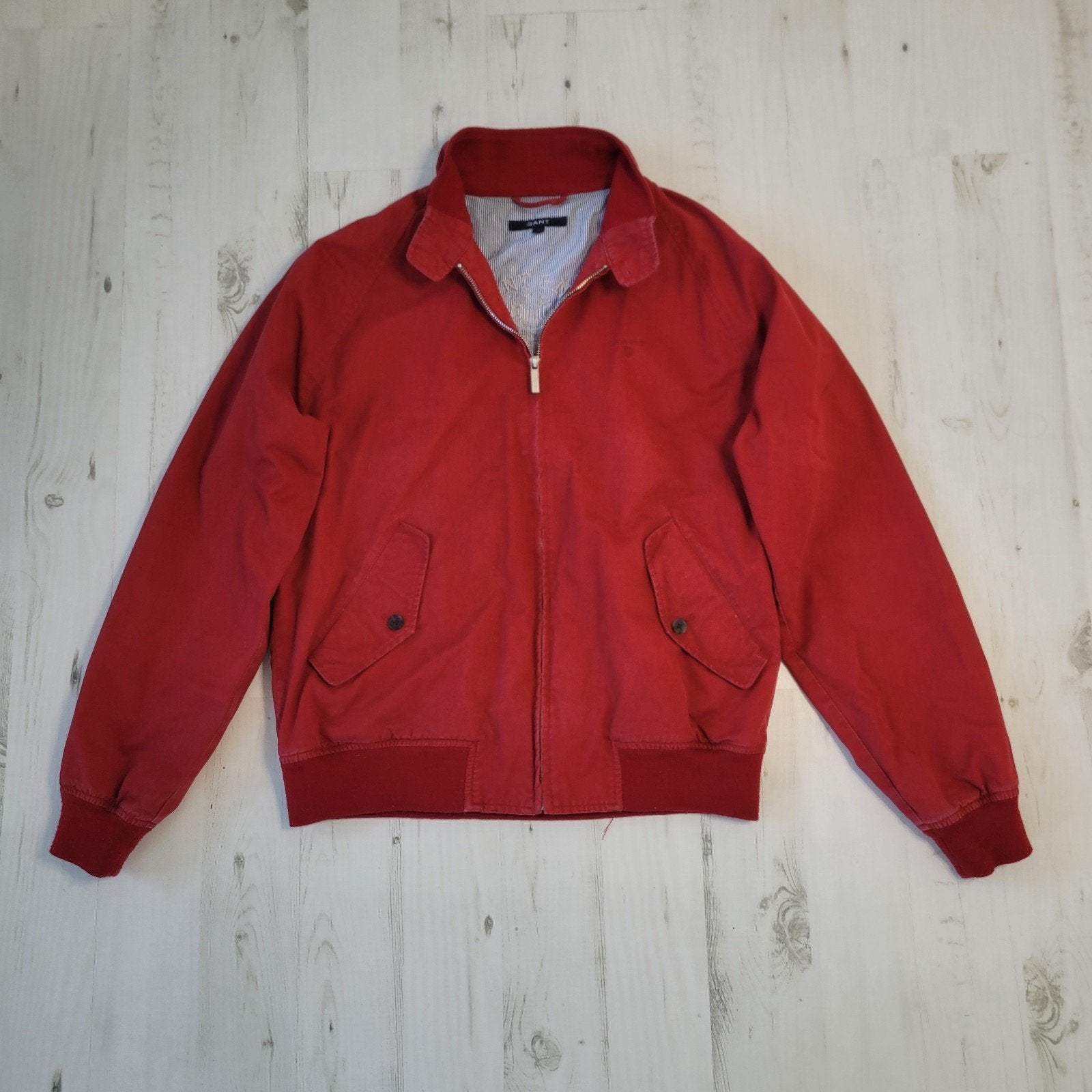 Gant Lumber Jacket bomberjack maat L rood, Maat 52/54 (L), GANT, Ophalen of Verzenden, Zo goed als nieuw