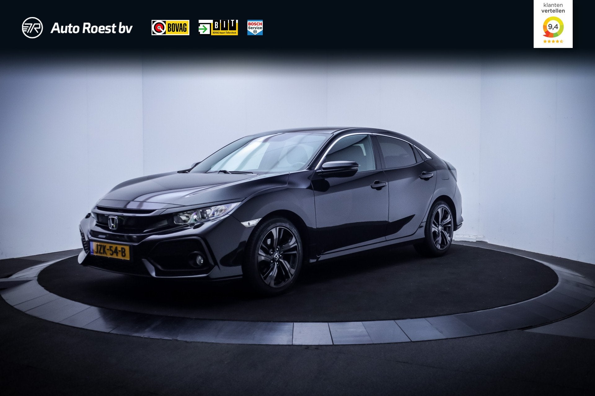 Honda Civic 1.0i-VTEC ELEGANCE NIEUWE TURBO | STOEL VW | CAM, Auto's, Honda, Dealer onderhouden, Stof, Gebruikt, Zwart