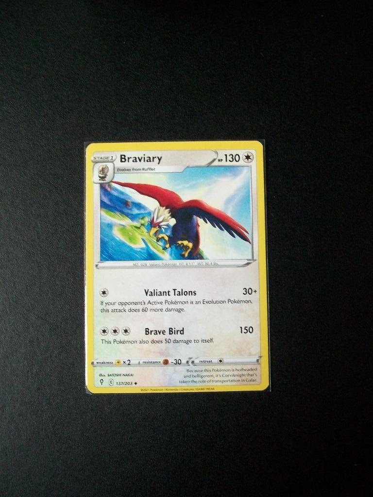 1353. Nieuwe Pokemon Kaart BRAVIARY HP 130 (137/203), Verzenden, Nieuw, Losse kaart