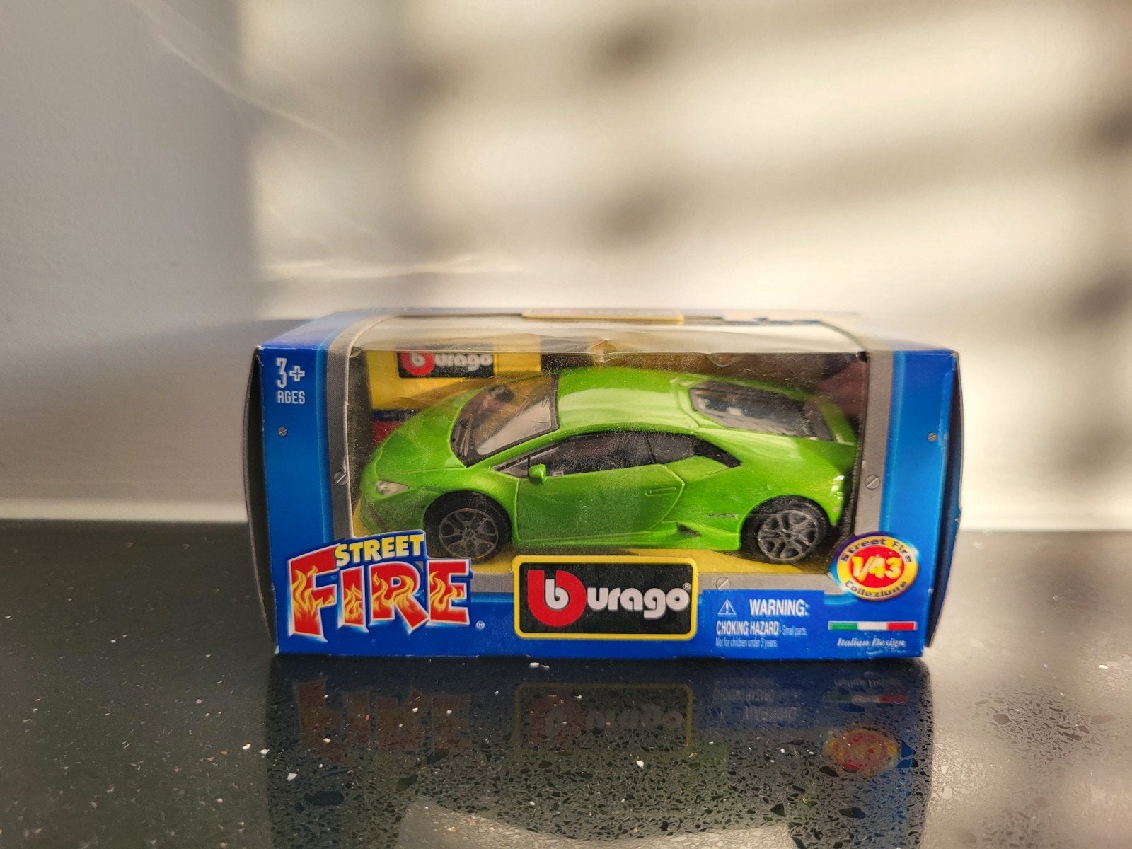 Lamborghini Huracan LP610-4 groen 1/43 Bburago, Ophalen of Verzenden, Zo goed als nieuw, Auto, Overige merken