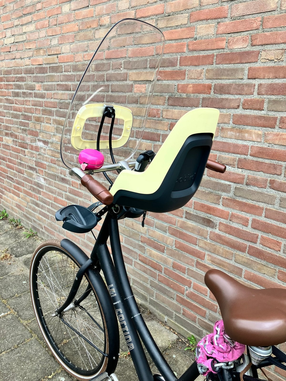 Bobike Exclusive Mini fietszitje met windscherm, Ophalen, Voorzitje, 0 t/m 13 kg, Gebruikt