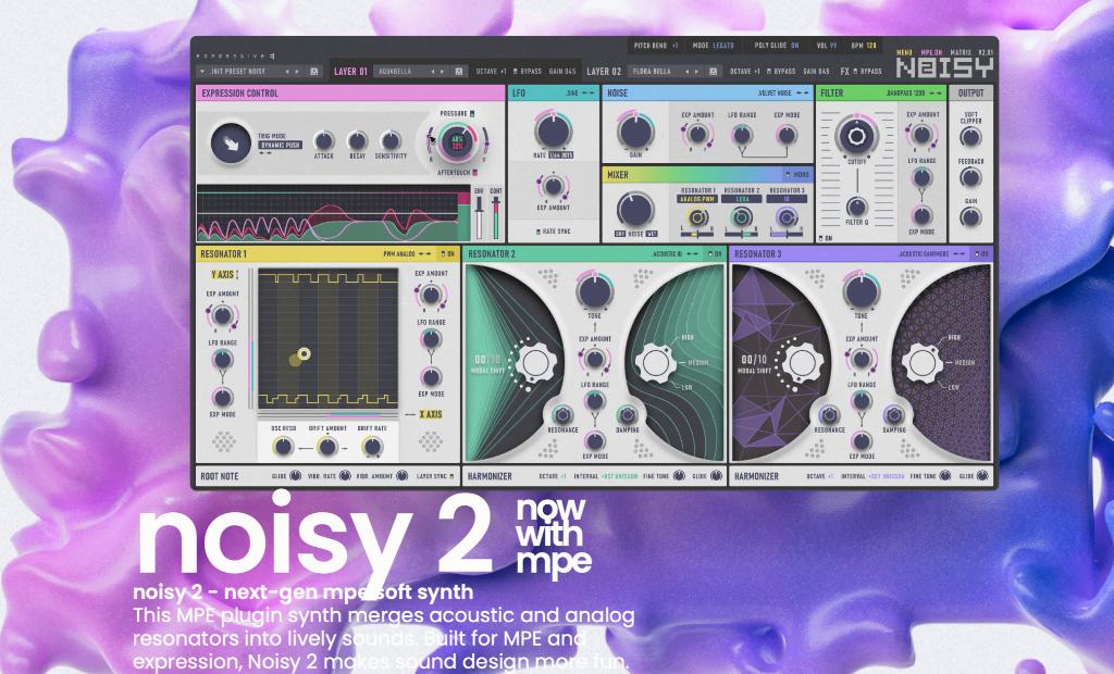 Noisy 2 – Next-Gen MPE Synth (Mac), Computers en Software, Audio-software, Nieuw, MacOS, Ophalen of Verzenden