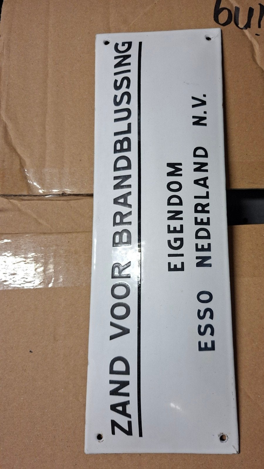 emaille esso bord brandblussers zand, Ophalen of Verzenden