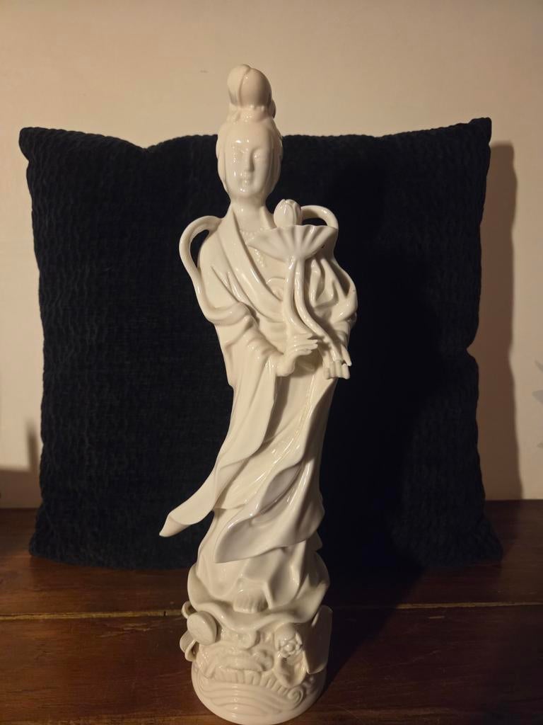 Redelijk groot porseleinen beeld Aziatische dame, Antiek en Kunst, Ophalen