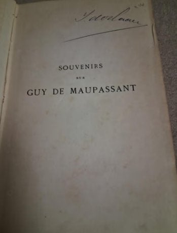Souvenirs sur Guy de Maupassant - Antiek Boek, Ophalen of Verzenden, François Tassart