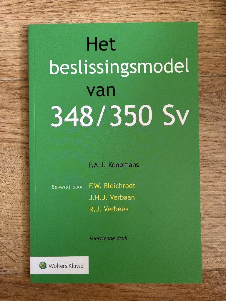 Het beslissingsmodel van 348/350 Sv, Nieuw, Ophalen of Verzenden, WO, Wolters Kluwer