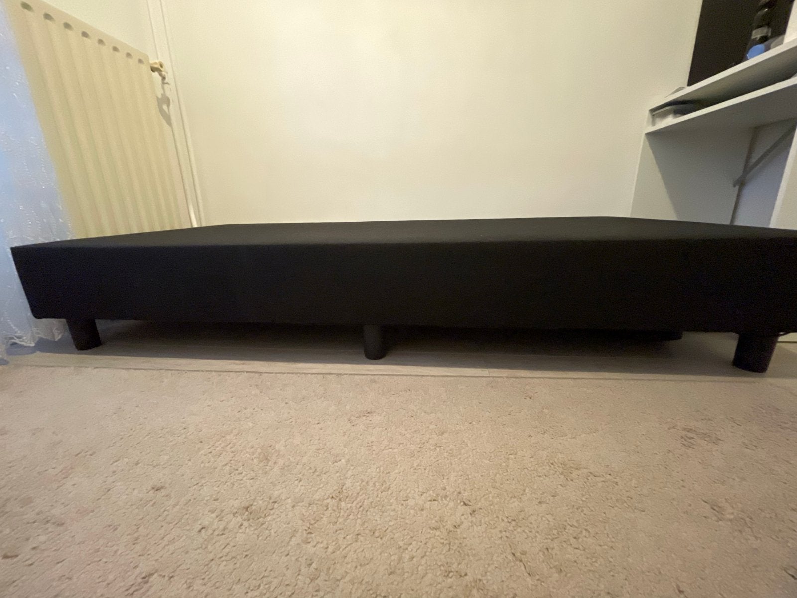Eenpersoonsbed 190x90 cm - Zwart, Ophalen, Gebruikt, 90 cm, Eenpersoons