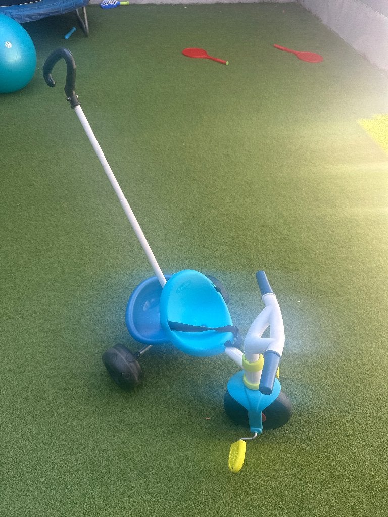 Smoby Be Move Driewieler met Duwstang – Blauw, Ophalen of Verzenden, Gebruikt, Duwstang