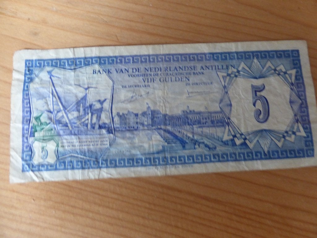 T.k. 5 Gulden Biljet, Nederlandse Antillen., Postzegels en Munten, Bankbiljetten | Nederland, Ophalen of Verzenden, 5 gulden, Los biljet