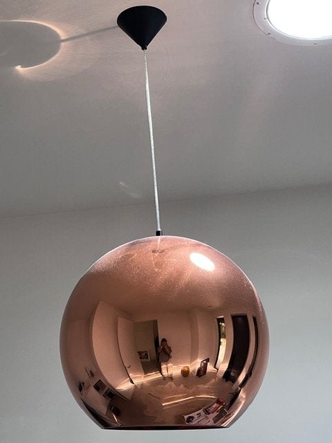 Tom Dixon Copper Round hanglamp Ø45 LED, Ophalen, Gebruikt, Kunststof, E27 (groot)