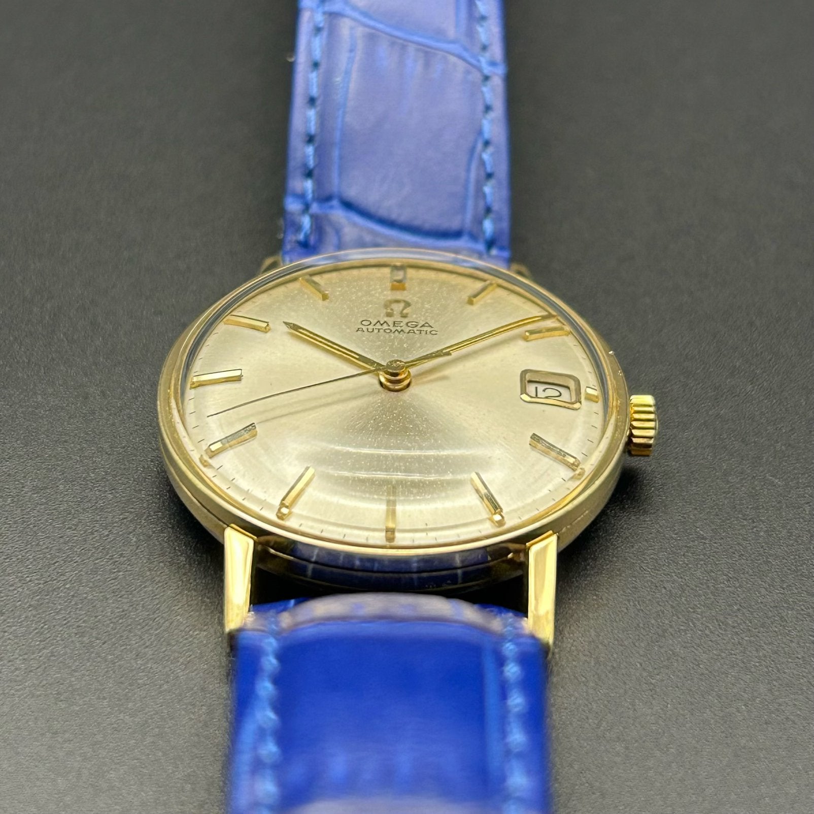 Omega Automatic 162.002 - Cal. 562 -Vintage jaren 60, Polshorloge, Ophalen of Verzenden, Omega, Leer