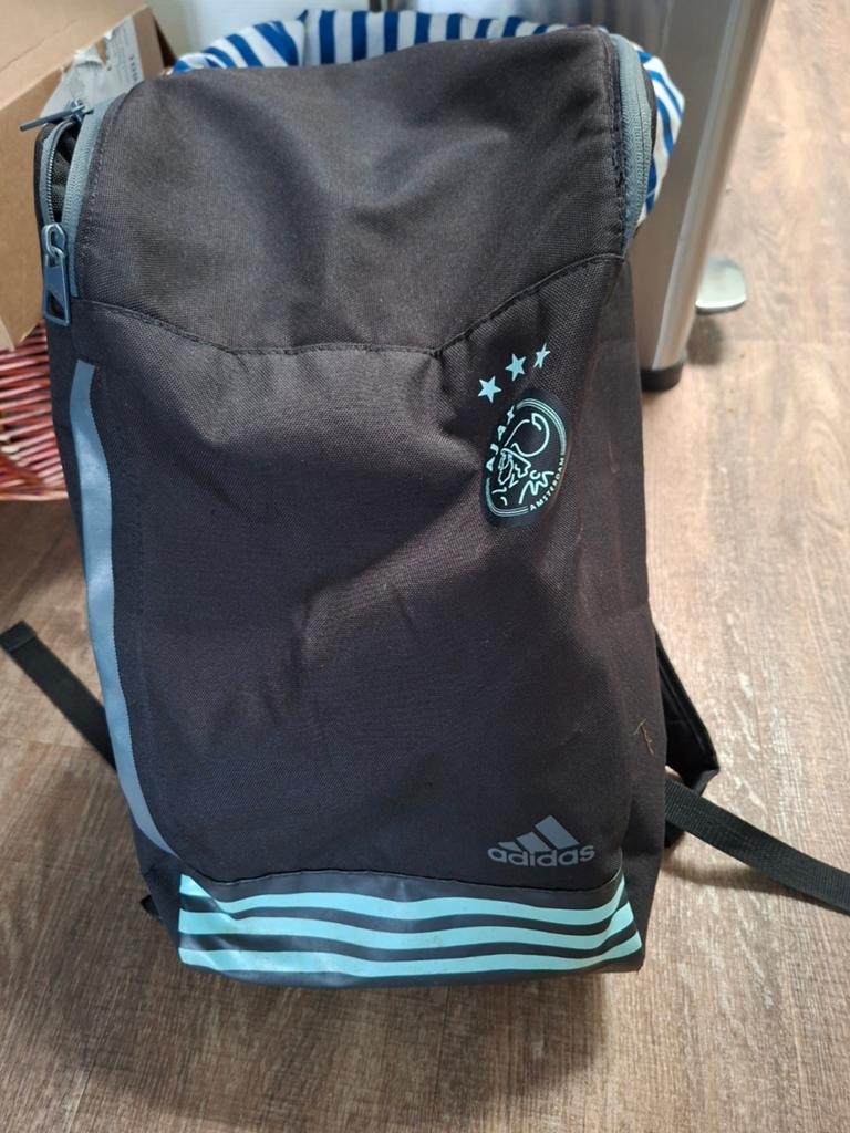 Ajax rugtas - Adidas - Zwart/Mintgroen, Ophalen, Gebruikt, 25 tot 40 cm, Overige merken