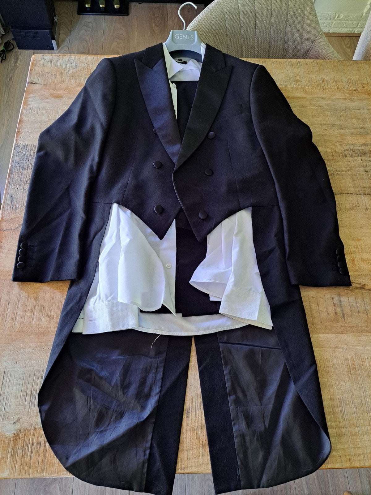 Rokkostuum en lakschoenen, Kleding | Heren, Carnavalskleding en Feestkleding, Zo goed als nieuw, Ophalen of Verzenden