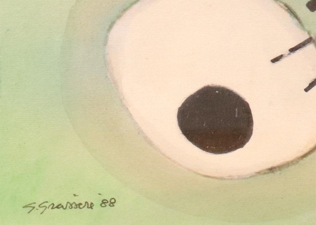 Gérard Grassère(1915 )Olieverf "Abstracte Compositi "Ges Ged, Abstract, Gesigneerd, Hout, Ophalen of Verzenden