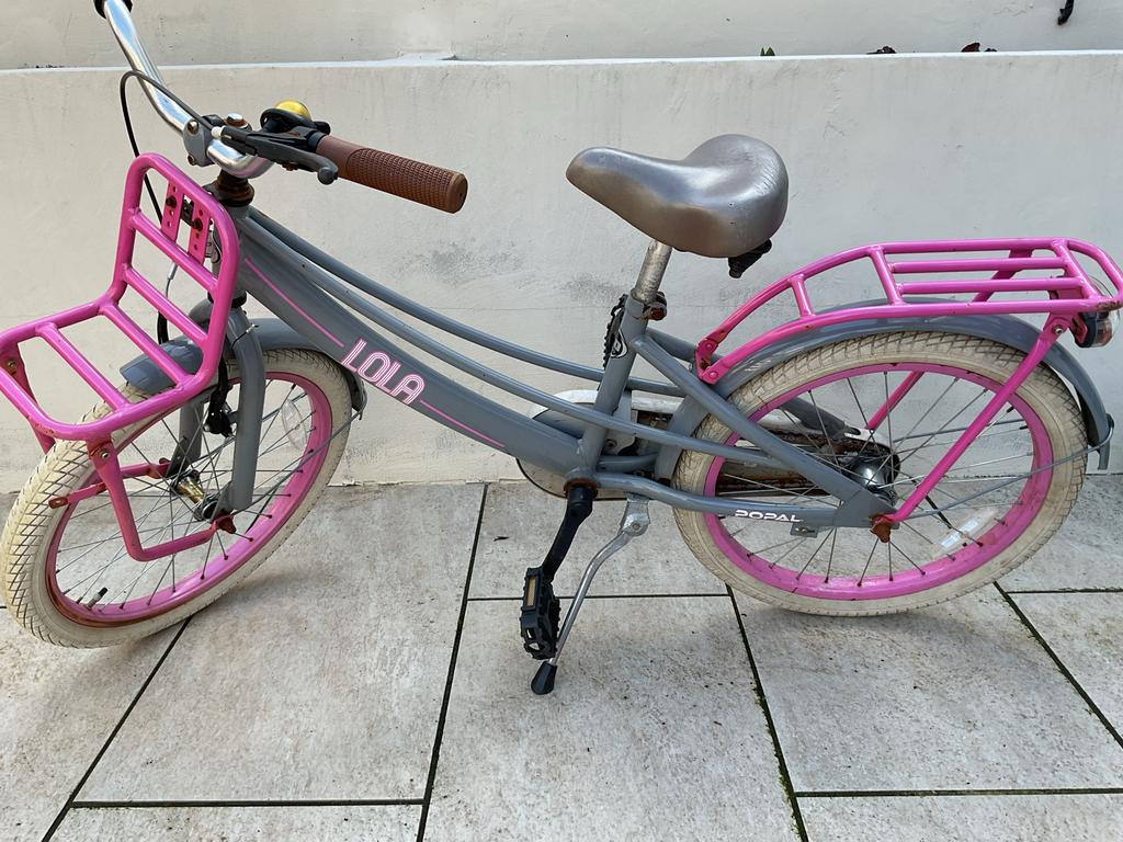Popal Lola meisjesfiets 20 inch - Grijs/Roze, Ophalen, Gebruikt, 20 inch