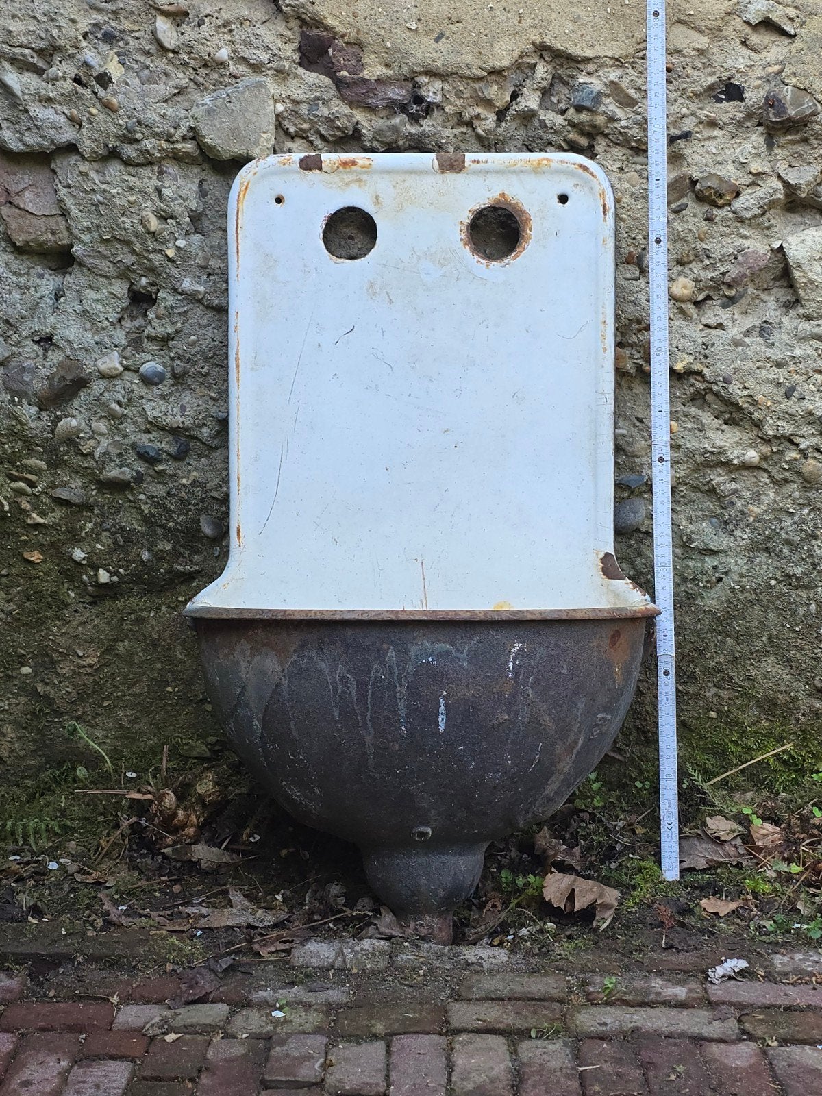 Antieke gietijzeren wasbak / gootsteen, Antiek en Kunst, Ophalen