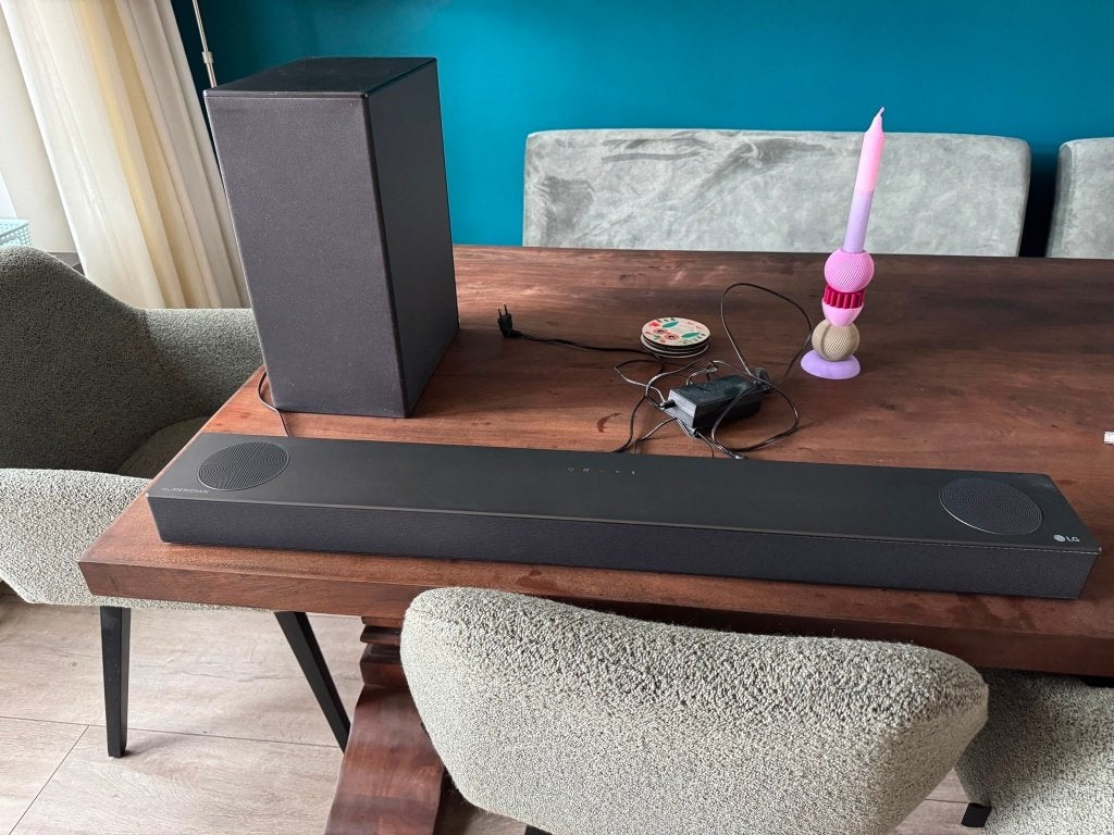 LG Soundbar DS75Q+ subwoofer, Ophalen, Bluetooth, Zo goed als nieuw