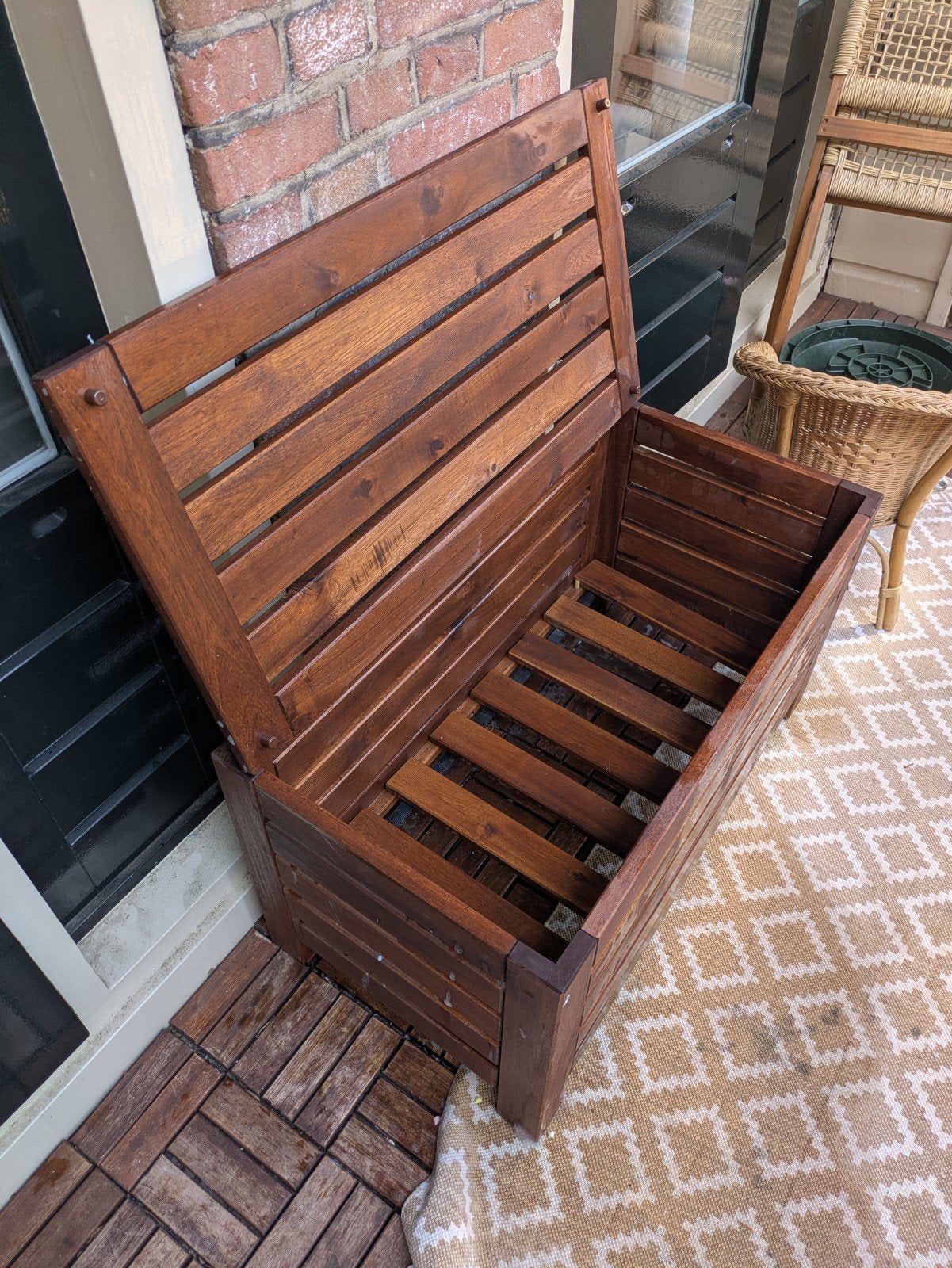 Ikea Applaro Houten opbergkist, Tuin en Terras, Ophalen, Gebruikt, Hout, Overige typen