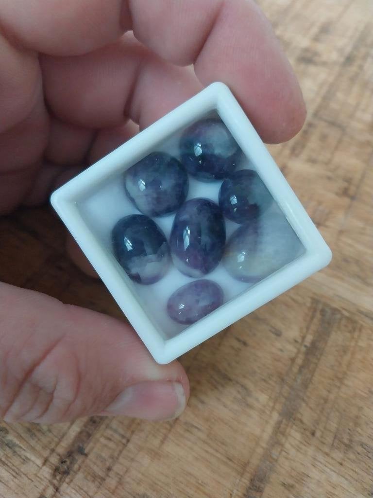 Mix amethist cabochons, Ophalen of Verzenden, Zo goed als nieuw