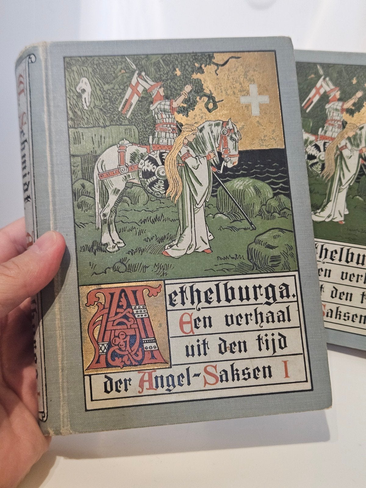 Set van 2 antieke boeken Aethelburga deel 1 en 2 1909, Verzenden, W. Schmidt