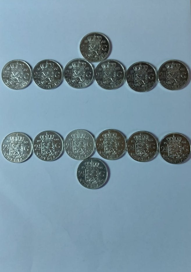 2 complete sets zilveren Rijksdaalders Juliana 1959–1966, Ophalen of Verzenden, Zilver