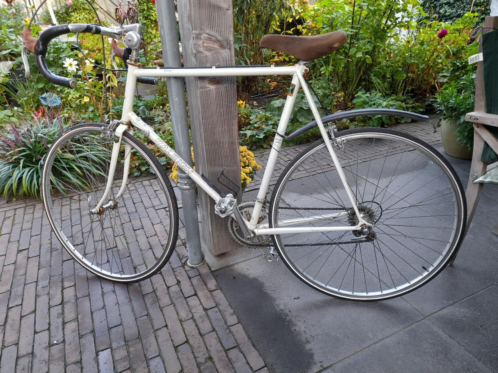 Retro Raleigh racefiets, Fietsen en Brommers, Fietsen | Racefietsen, Gebruikt, 57 tot 61 cm, Ophalen, Overige merken