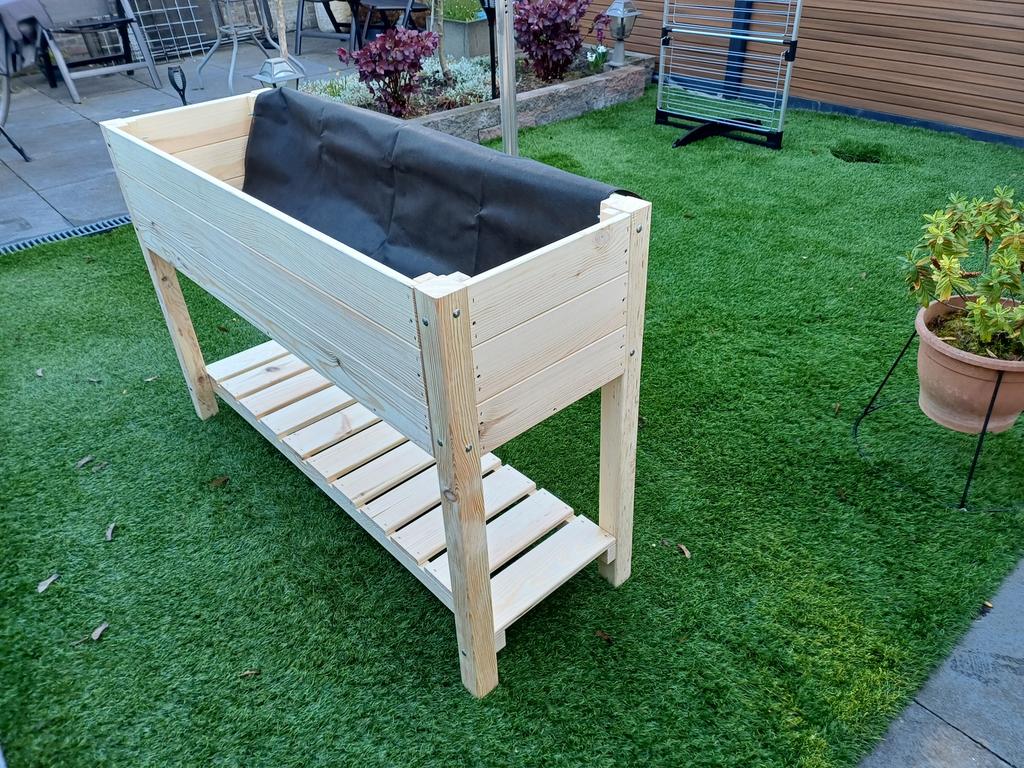 NIEUW moestuin bakken 118x40 hoogte 78cm met worteldoek, 100 cm of meer, Harder Hout, Nieuw, Maria louiselaan 21 Naarden