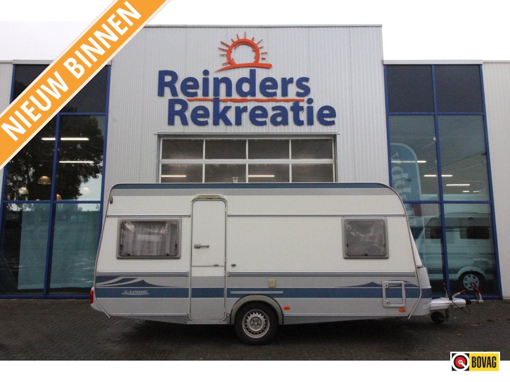 Fendt Saphir 470 TFB Rondzit, Fransbed, Caravans en Kamperen, Rondzit, Bedrijf, Fendt, Vast bed