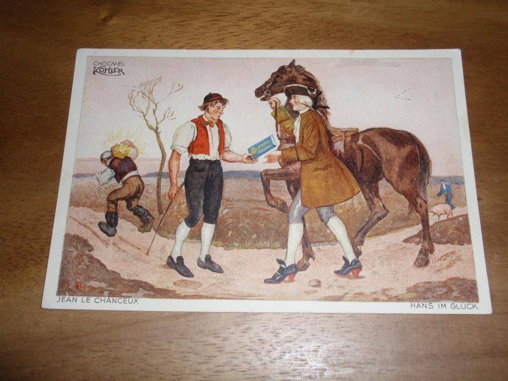 Chocolat Kohler Chocmel Reclamekaart Reclame Chocolade, Verzenden, 1940 tot 1960, Ongelopen, Overige thema's