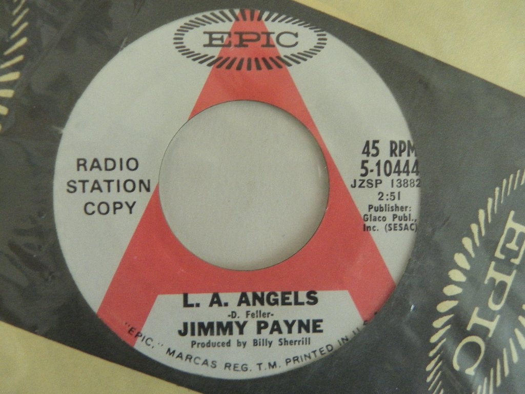 Single Jimmy Payne - L.A. Angels - A Rose Is A Rose - Promo, 7 inch, Ophalen of Verzenden, Zo goed als nieuw, Country en Western