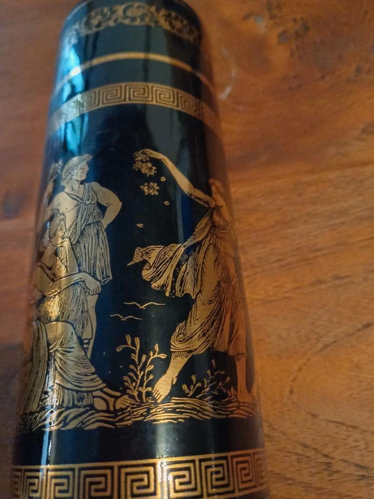 Prachtige Griekse vaas met bladgoud, Overige kleuren, Aardewerk of Porselein, Ophalen of Verzenden, Zo goed als nieuw