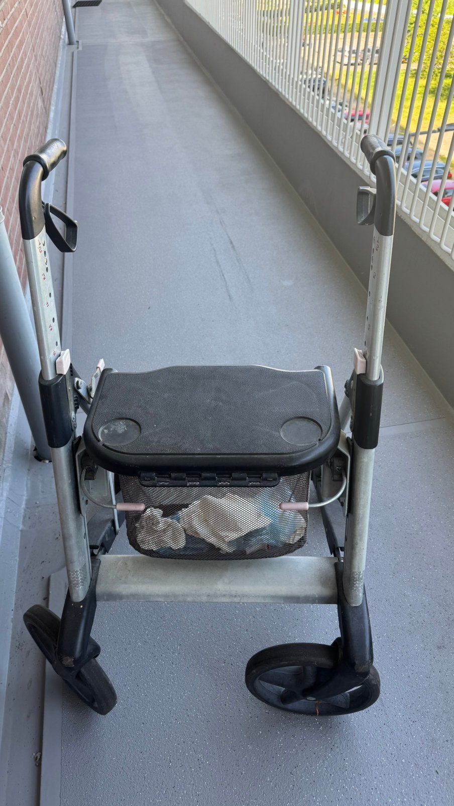 Rollator inklap baar en verstelbasr, Ophalen, Lichtgewicht, Gebruikt