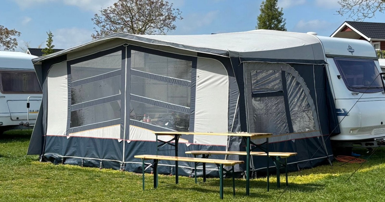 Ten Cate voortenten 2x MAAT 9, Caravans en Kamperen, Voortenten en Luifels, Ophalen, Gebruikt, Ten Cate All Season 240g/m2, Overige merken