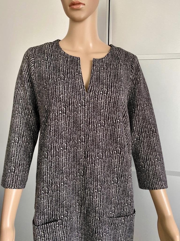 G587 Summum mt. 36=S jurk jurkje zwart/wit, Kleding | Dames, Maat 38/40 (M), Summum, Zwart, Ophalen of Verzenden