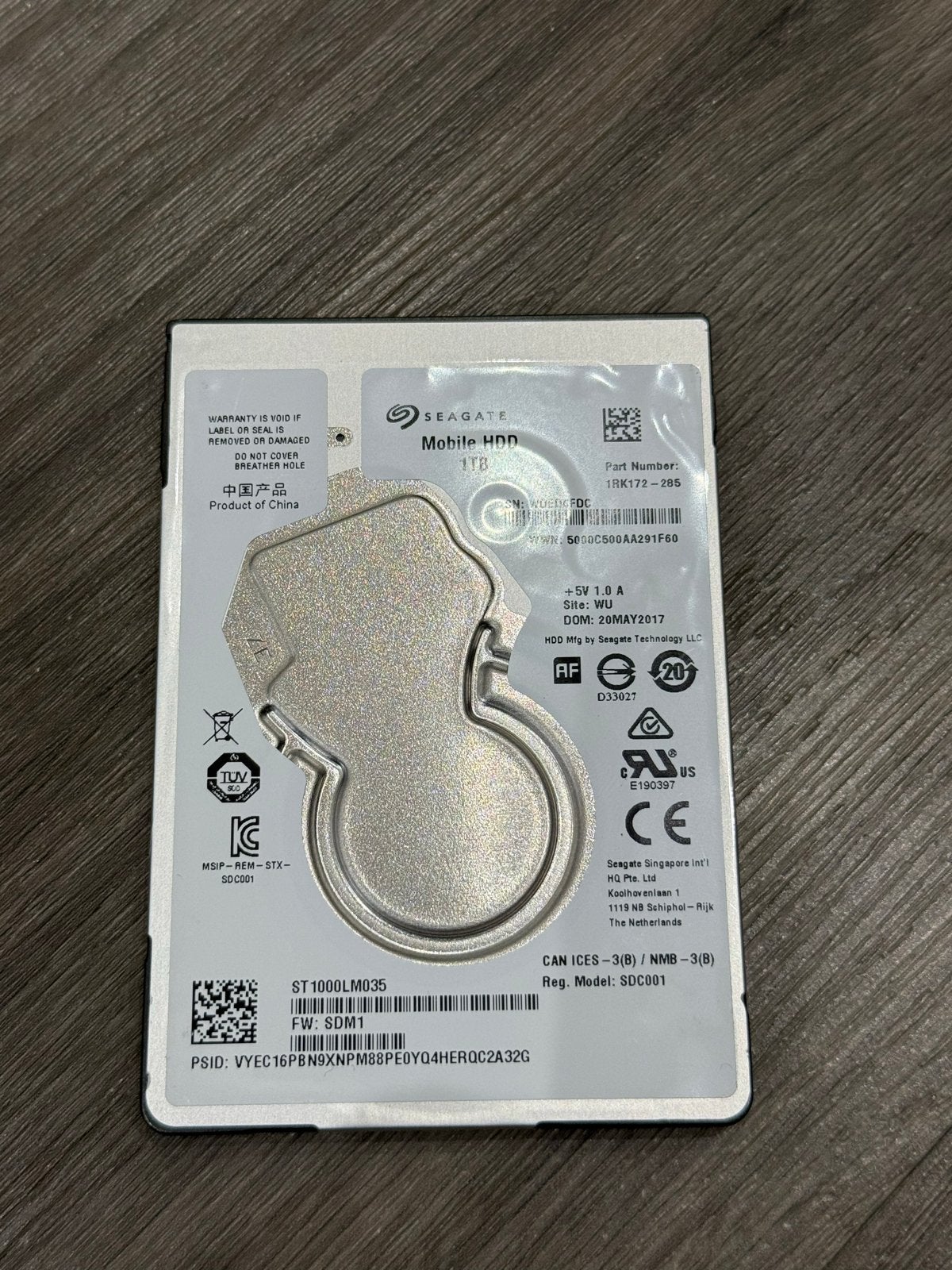 Seagate Mobile HDD 1TB - Interne harde schijf, Computers en Software, Harde schijven, Intern, Gebruikt, Ophalen of Verzenden, Laptop