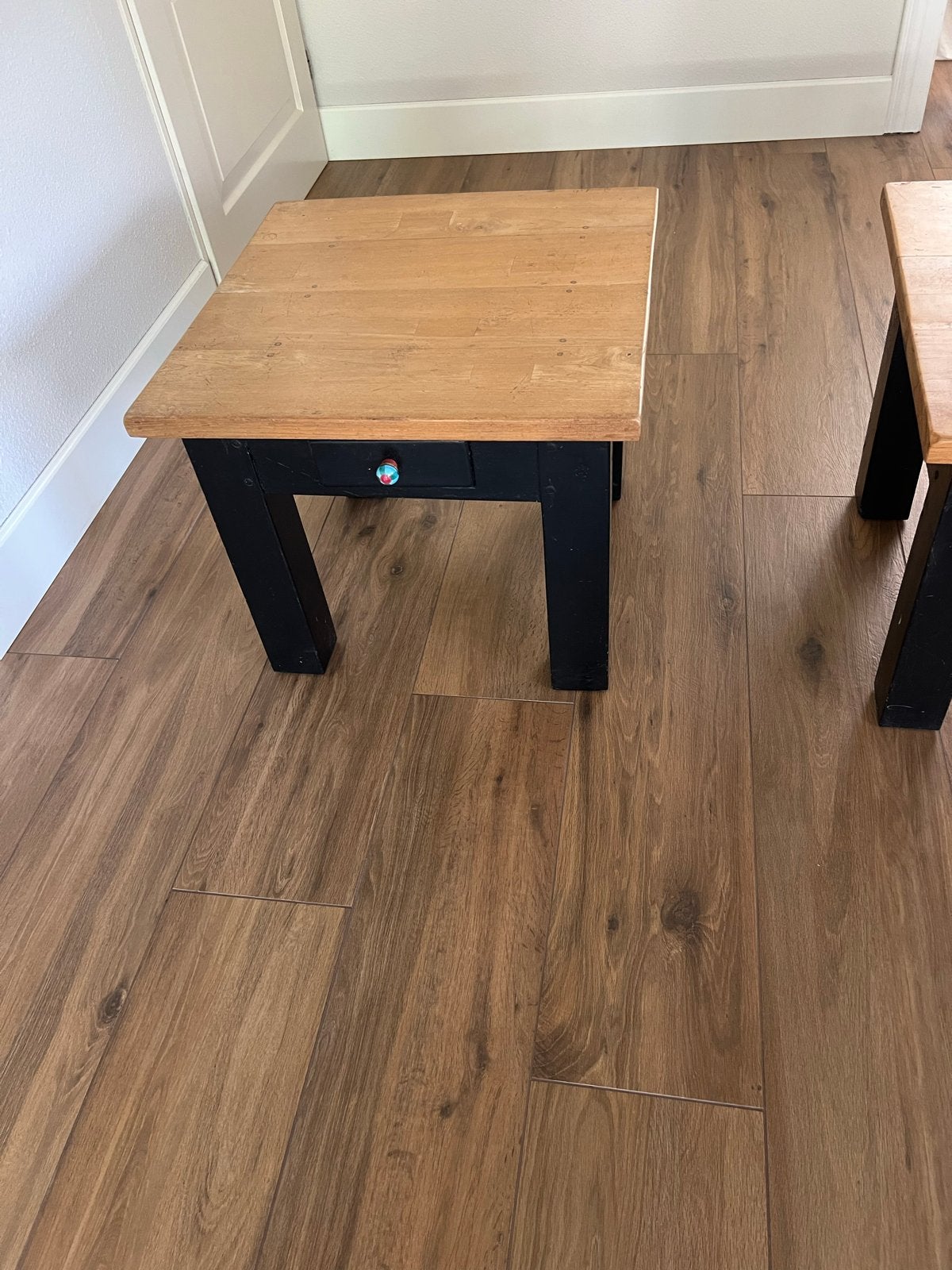Teak tafeltjes 60x60x51,5 cm - Rook- en diervrij, Huis en Inrichting, Tafels | Bijzettafels, Gebruikt, Vierkant, 55 tot 75 cm