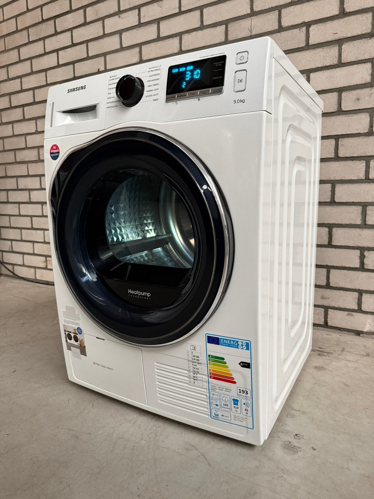 Foto 9 van Samsung ECObubble Warmtepompdroger 9KG A+++ MET GARANTIE!!!