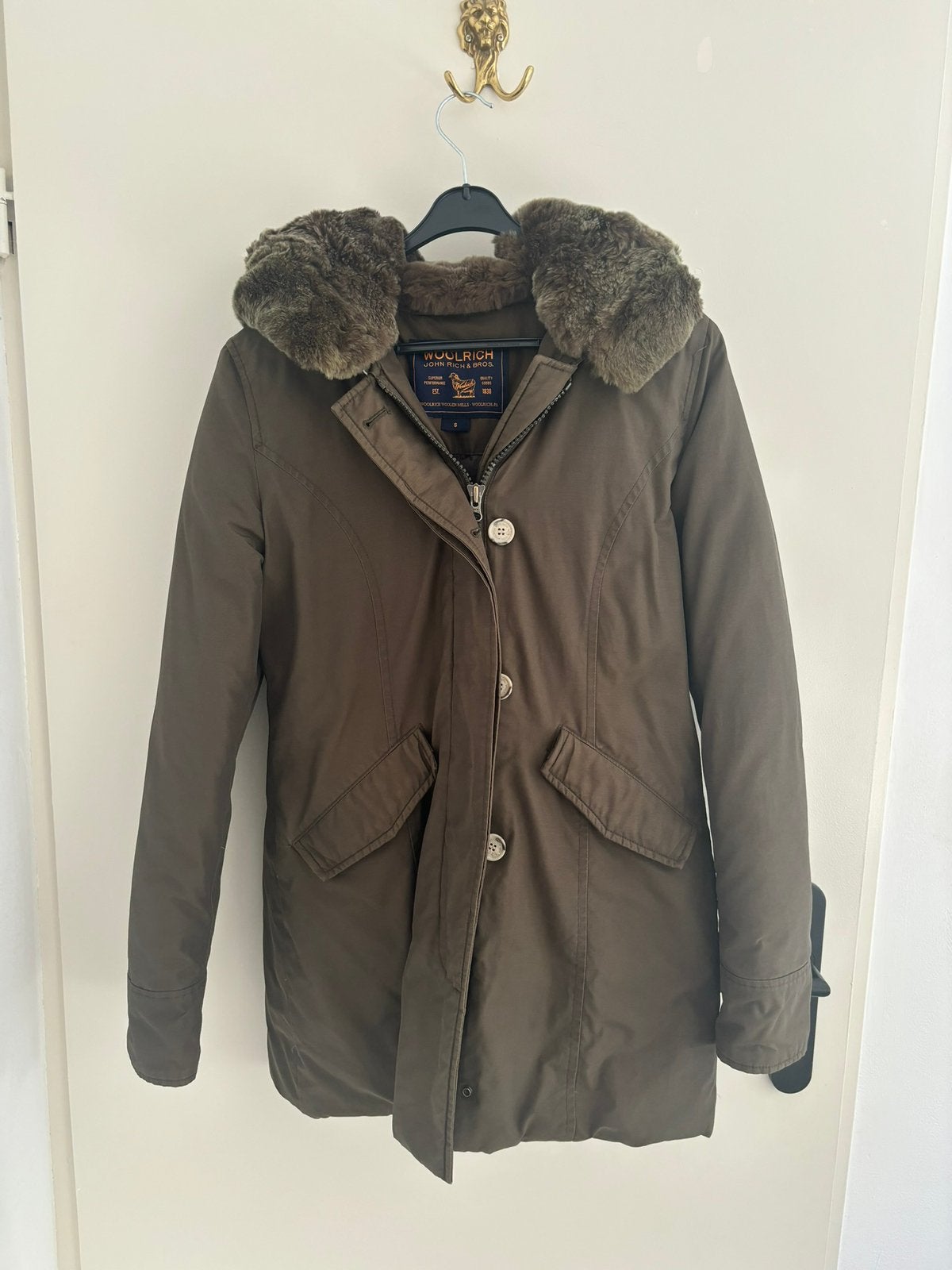 Woolrich jas dames donker groen, Ophalen of Verzenden, Zo goed als nieuw, Groen