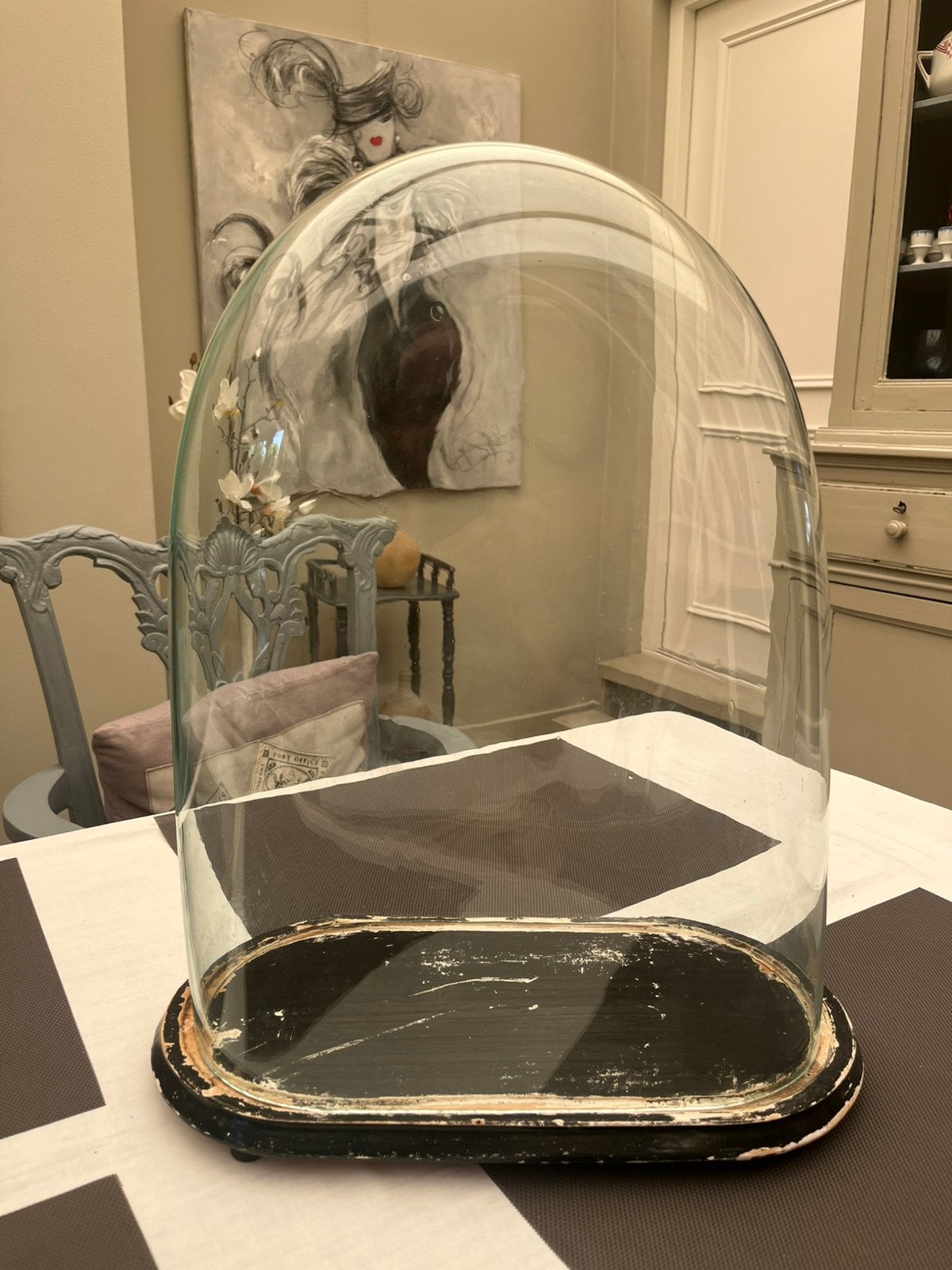 Zeer grote  ovale stolp, Ophalen, Gebruikt, Met plateau, Glas