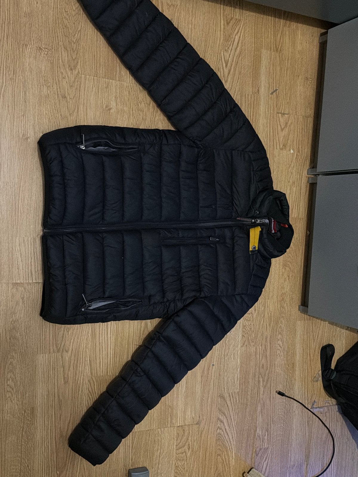 Parajumpers heren donsjack - Zwart, maat M, Kleding | Heren, Jassen | Winter, Ophalen, Zo goed als nieuw, Maat 48/50 (M), Zwart