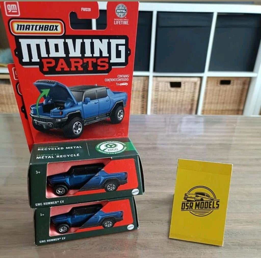 1:64 Matchbox moving parts GMC Hummer  EV, S, Auto, R, Nieuw