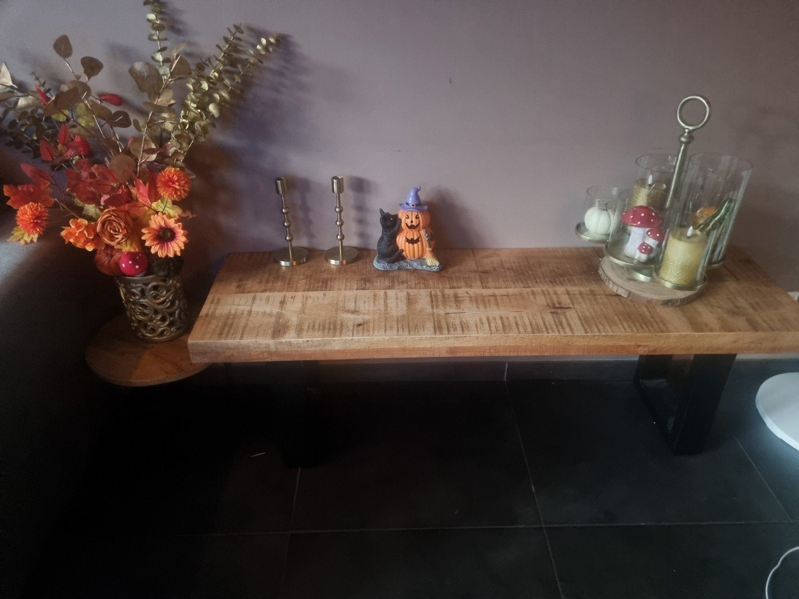 bankje/tv meubel mangohout, Gebruikt, 100 tot 150 cm, Industrieel, Landelijk, 150 tot 200 cm