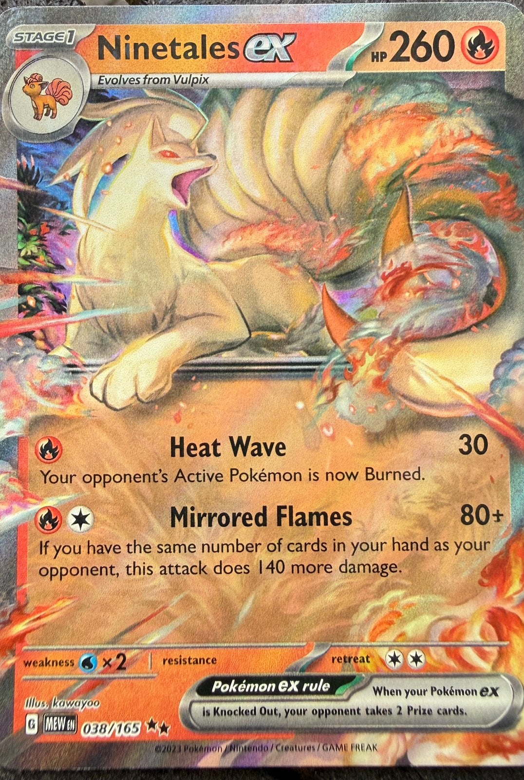 Ninetales EX 260 hp, Hobby en Vrije tijd, Verzamelkaartspellen | Pokémon, Ophalen, Zo goed als nieuw