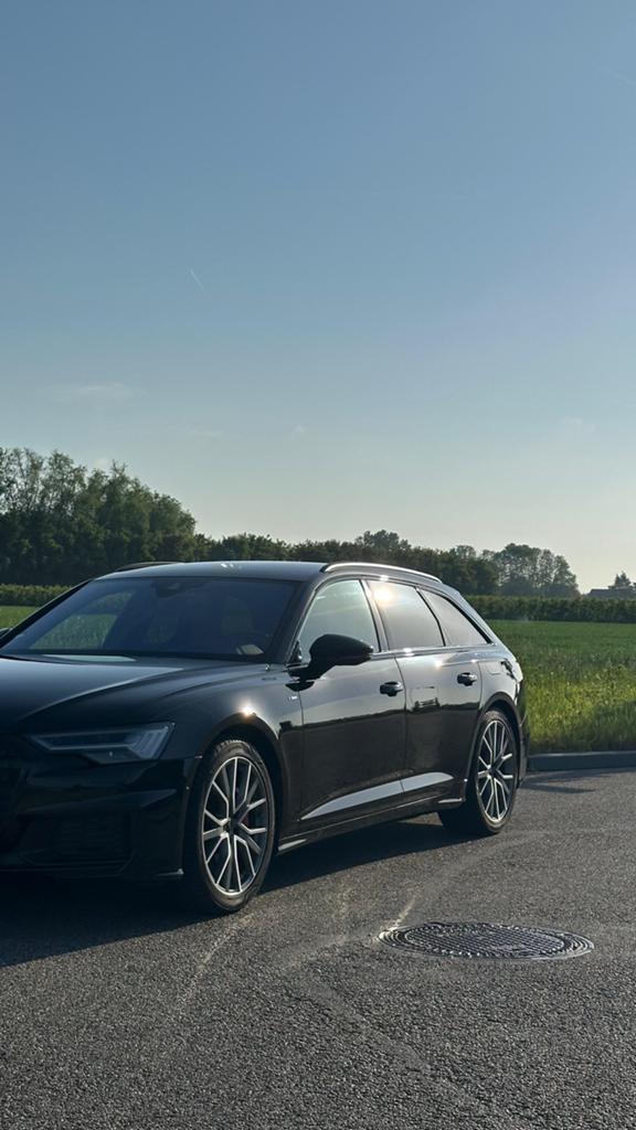 Audi A6 55 Tfsi e Quattro 367pk S Tronic m 2021 Zwart, Auto's, Audi, Automaat, Zwart, Stationwagon, Vierwielaandrijving