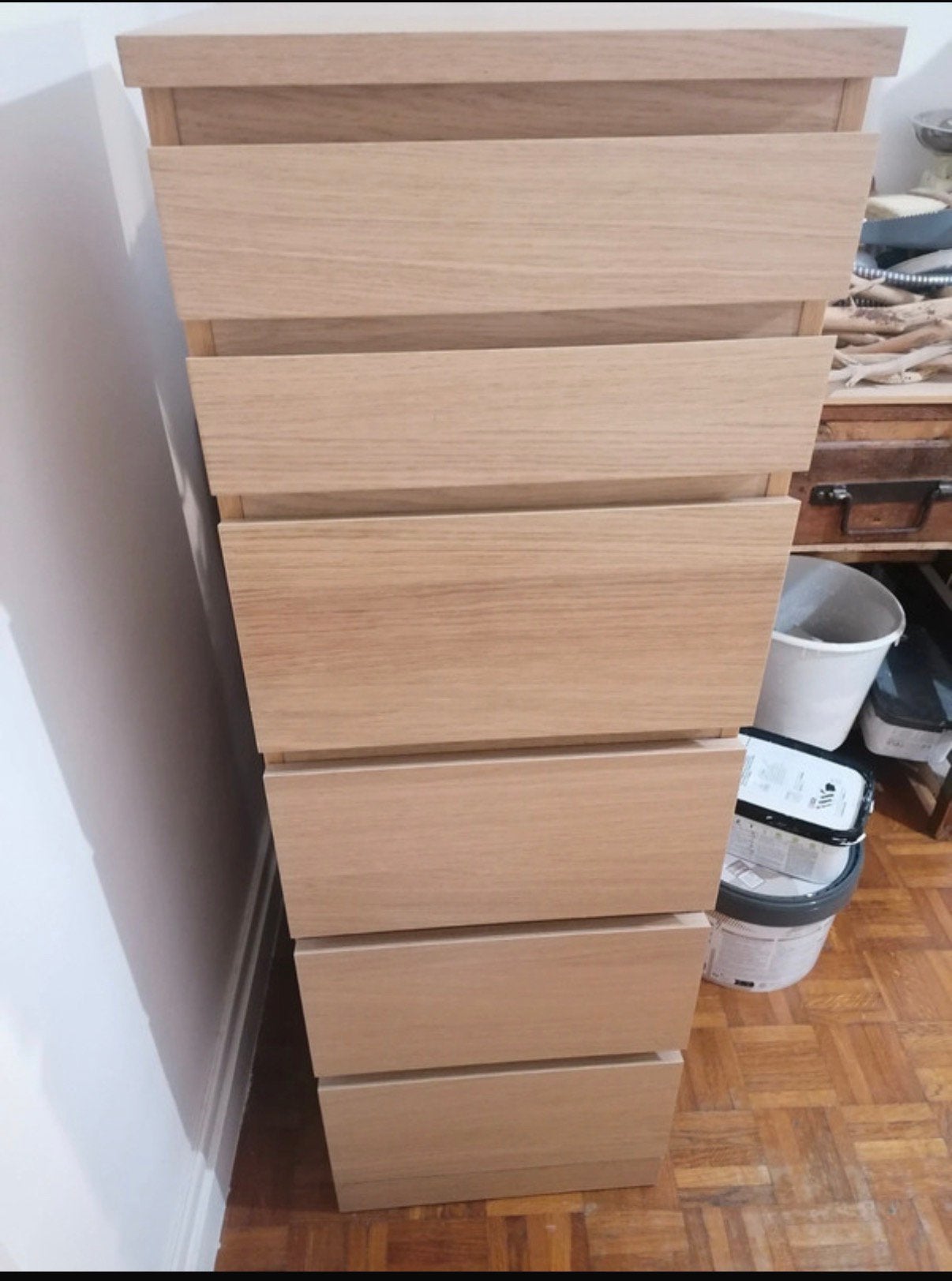 GEZOCHT:  ladekast malm IKEA, Huis en Inrichting, Kasten | Ladekasten, Gebruikt, 5 laden of meer, Ophalen of Verzenden, Minder dan 100 cm