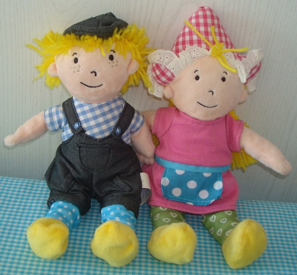 FIEN en TEUN knuffel 2 stuks knuffels, Ophalen of Verzenden, Zo goed als nieuw, Overige typen, Wasbaar