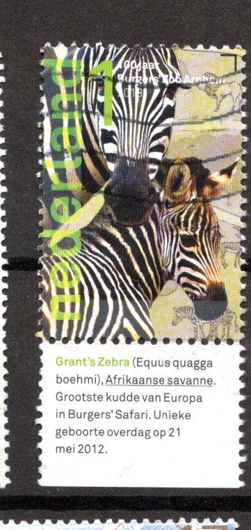 gestempelde zegels. Jaar 2013. zoo met tab, Ophalen of Verzenden, Na 1940, Gestempeld