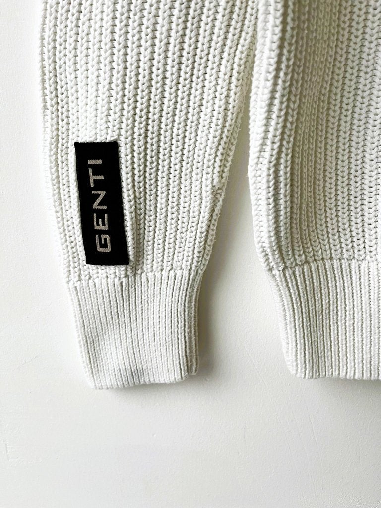 Genti crème witte coltrui rollneck sweater, maat M, Kleding | Heren, Maat 48/50 (M), Wit, Ophalen of Verzenden, Gedragen